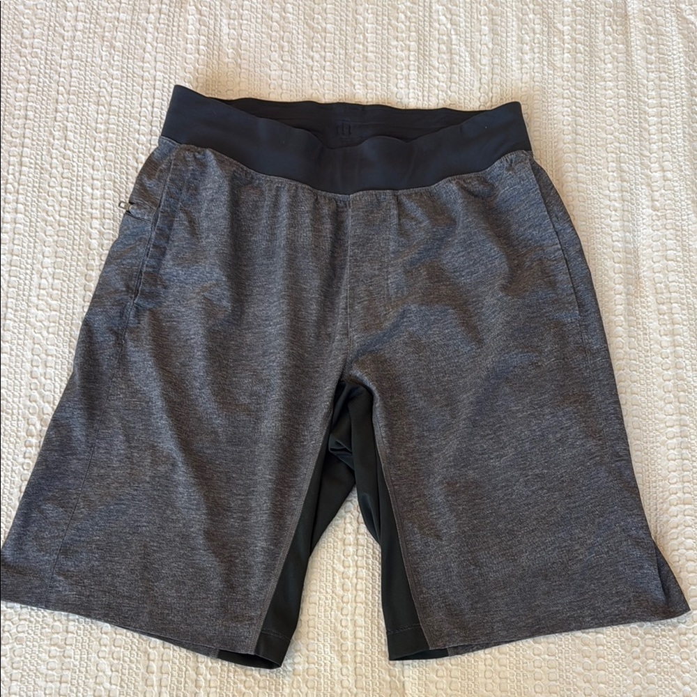 Lululemon Athletica Black and Gray Athletic Shorts